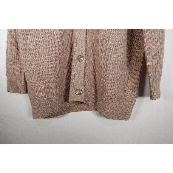 New Quince Oatmeal Beige Mongolian Cashmere Oversized Boyfriend Cardigan S 0487 - Picture 6 of 10